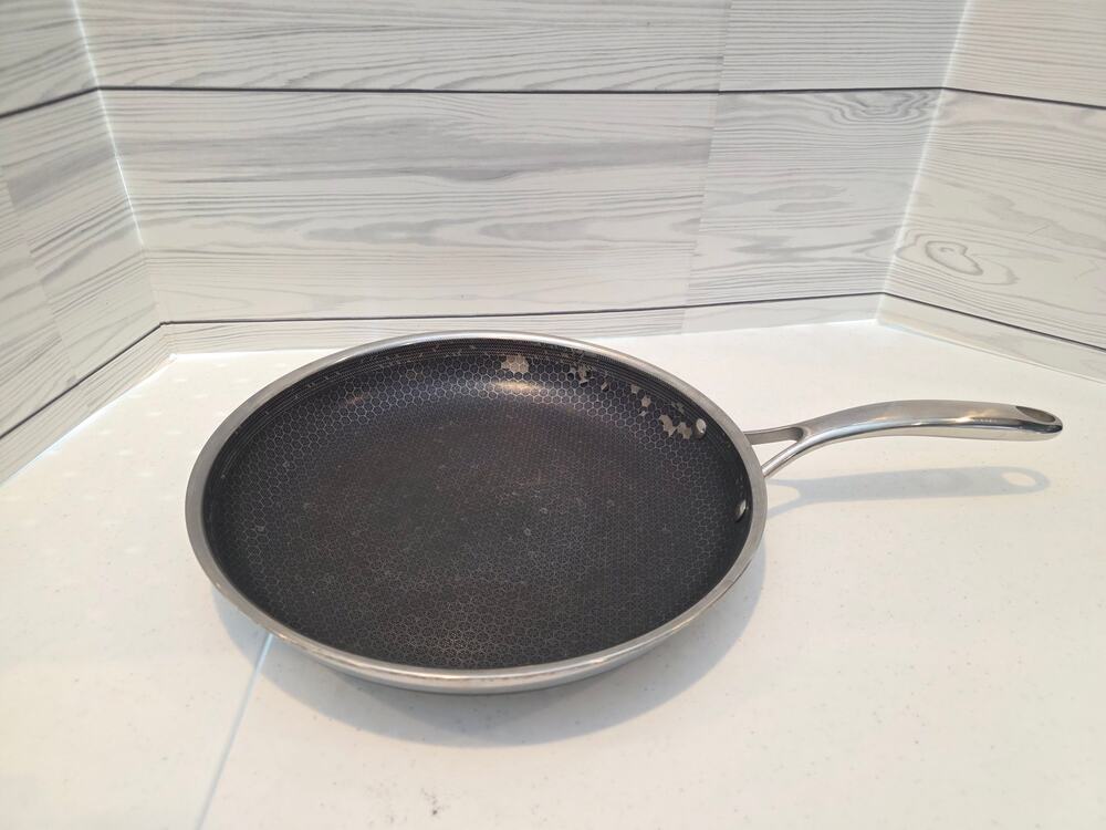 HEXCLAD 12" Fry Pan Hybrid Stainless Steel Non-Stick Frying Pan no lid